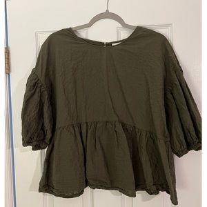 A new day olive green top, size XXL